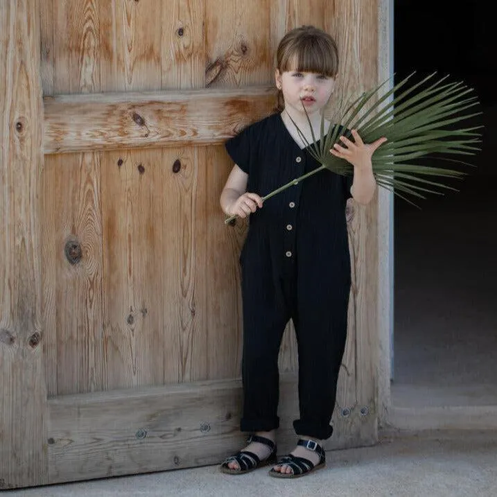 1+ In The Family - Muslin Romper - Anthracite