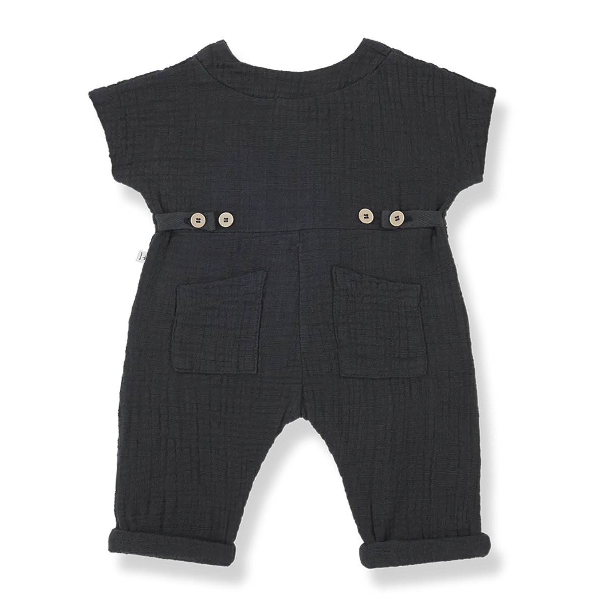 1+ In The Family - Muslin Romper - Anthracite