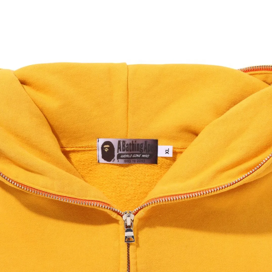 A Bathing Ape Men College Gradation Relaxed Fit Full Zip Hoodie (orange)