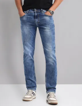 AD by Arvind Stone Wash Slim Fit Jeans