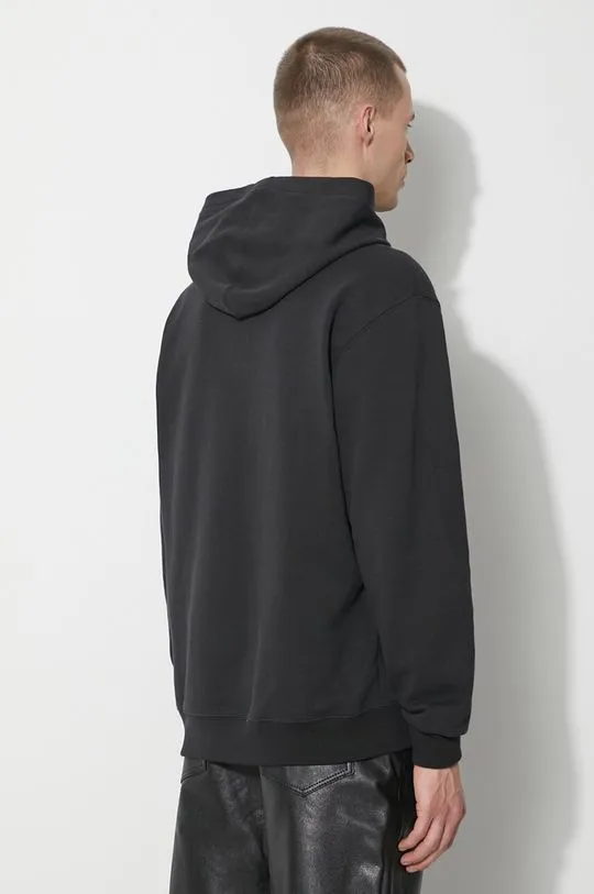 adidas Originals cotton sweatshirt men's black color hooded IS0208