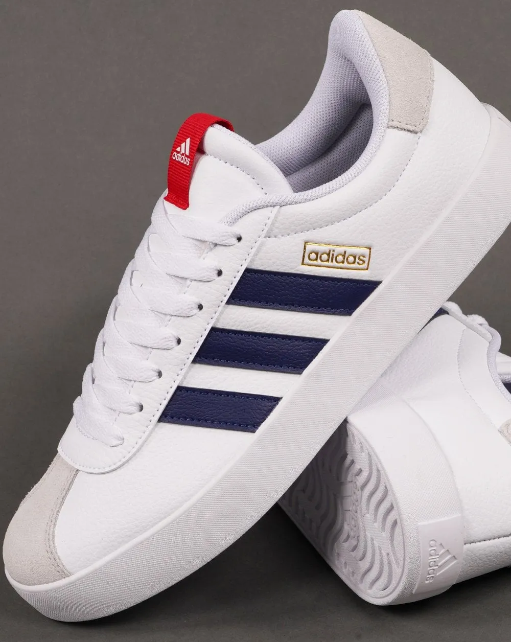 Adidas VL Court Trainers White Navy