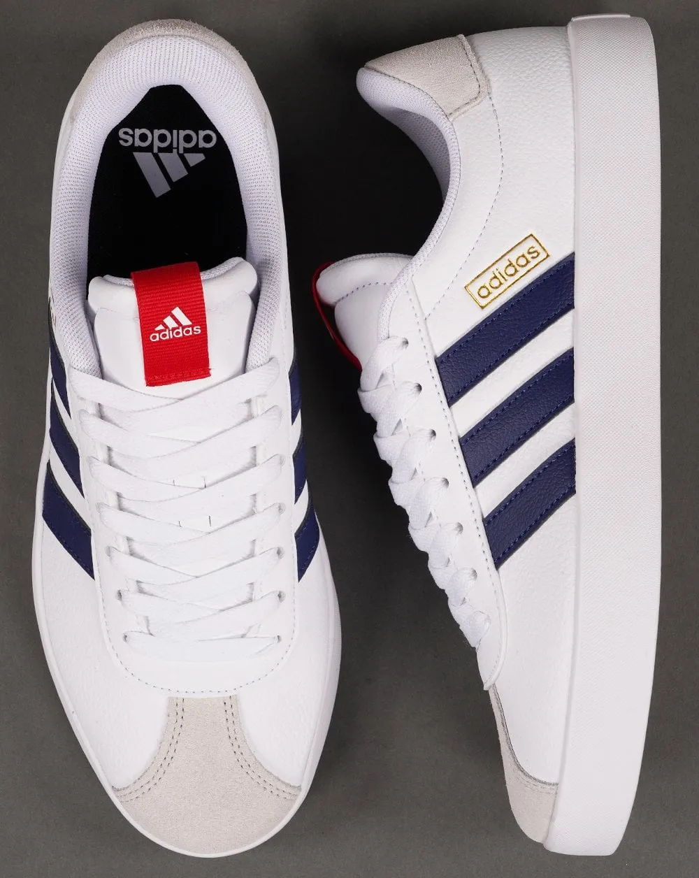 Adidas VL Court Trainers White Navy