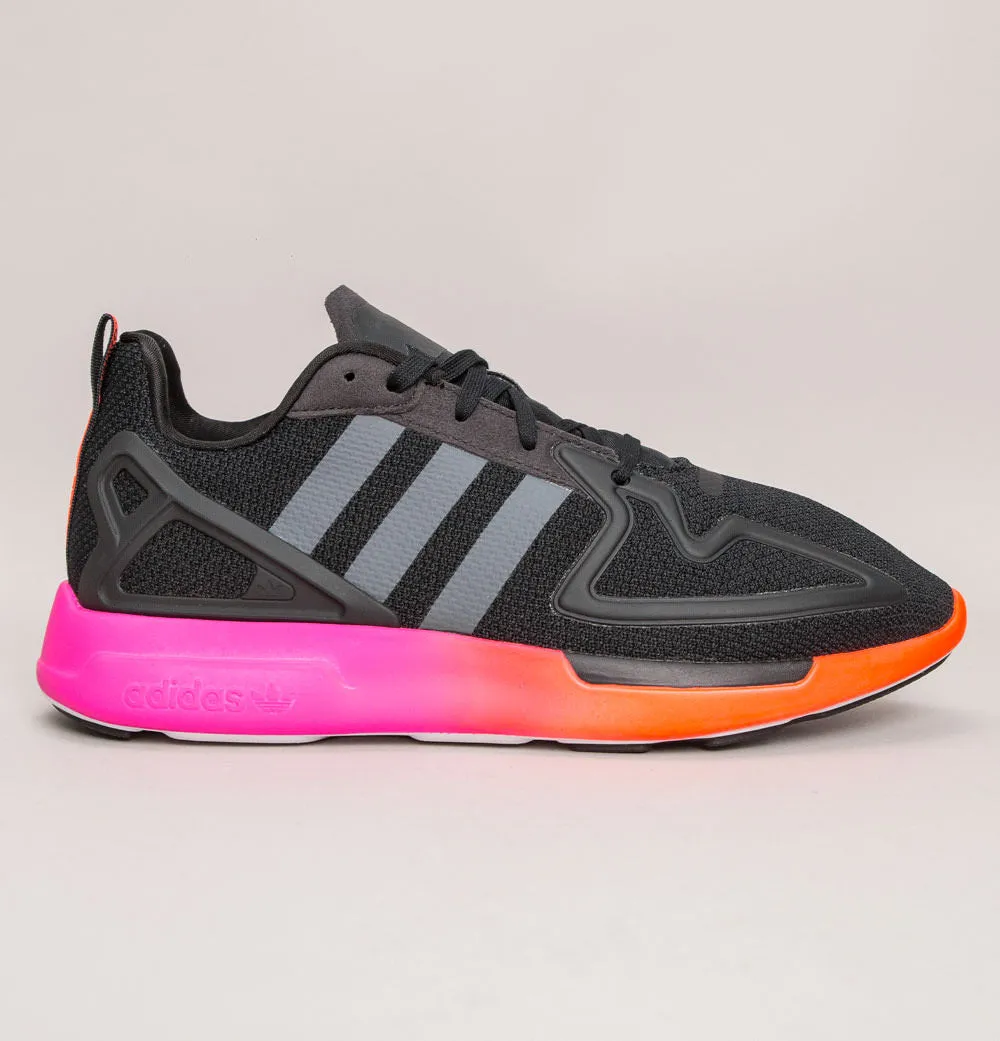 Adidas ZX 2K Flux Trainers Core Black/Shock Pink