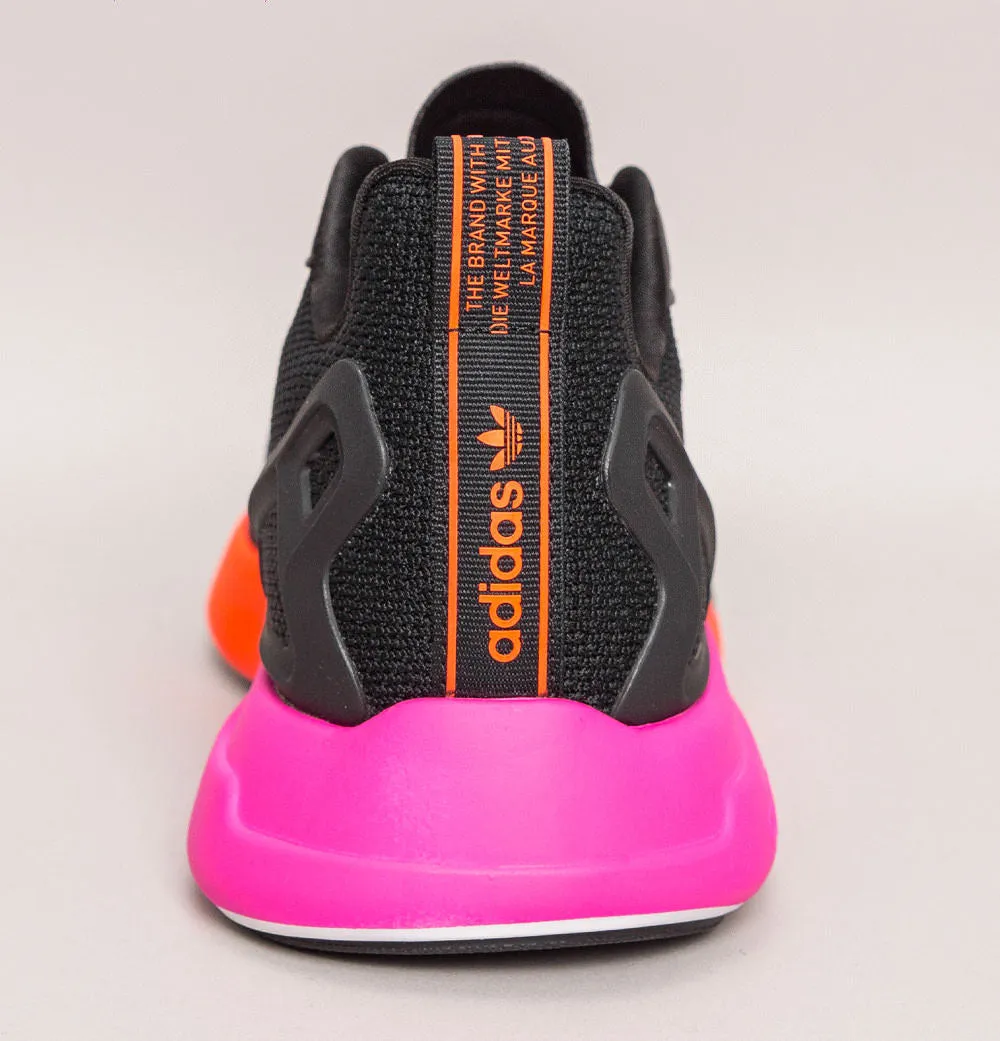 Adidas ZX 2K Flux Trainers Core Black/Shock Pink