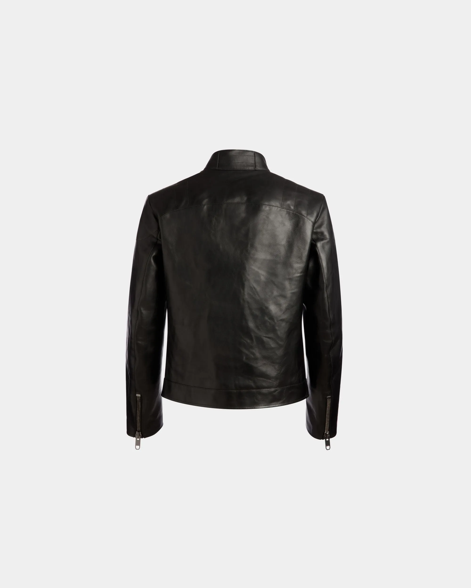 Adrien Brody Travel Collection Biker Jacket In Black Leather 