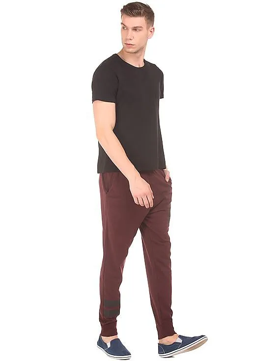 Aeropostale Drawstring Waist Raw Edge Trim Joggers