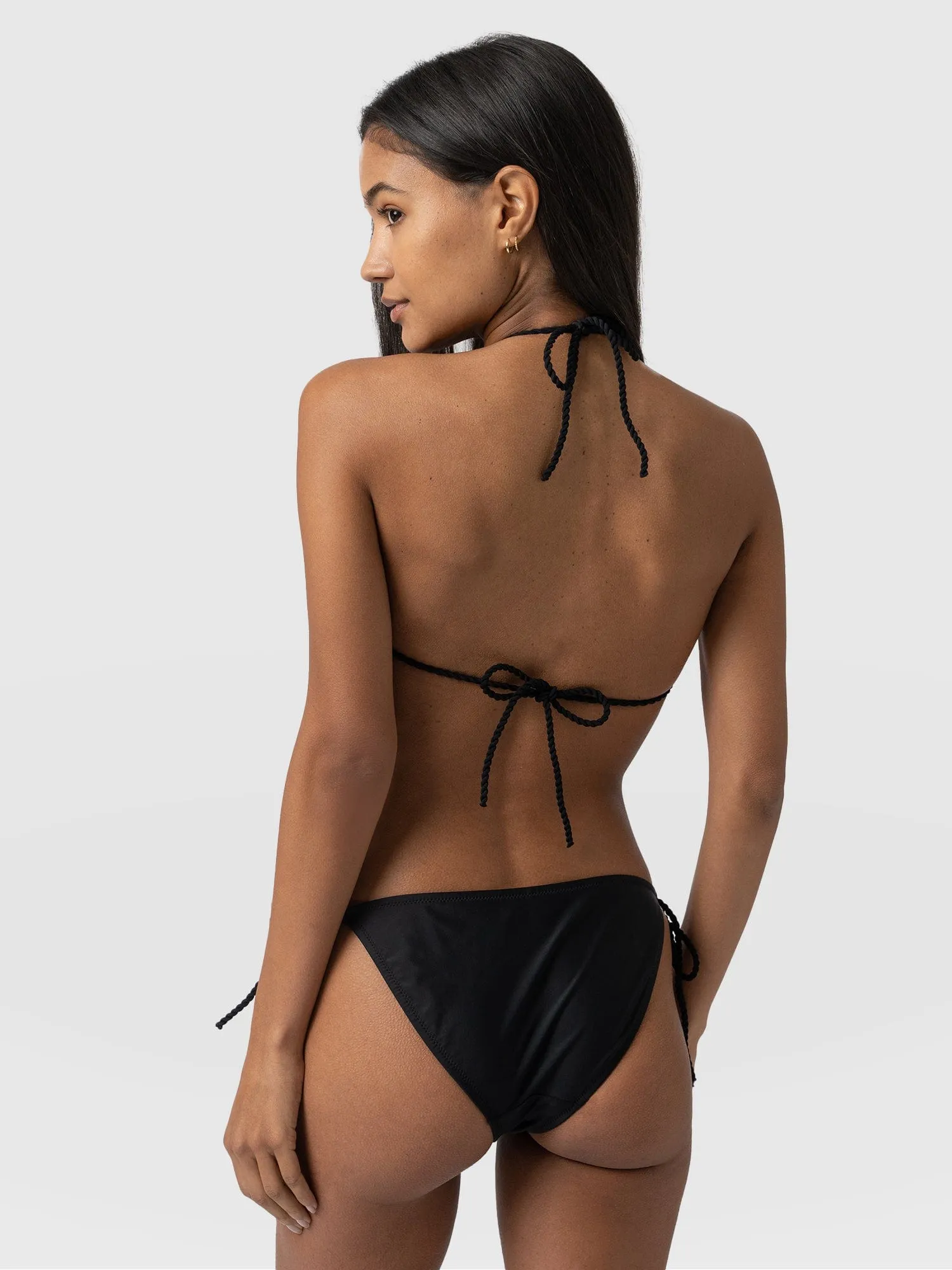 Alba Tie Side Bikini Bottom - Black