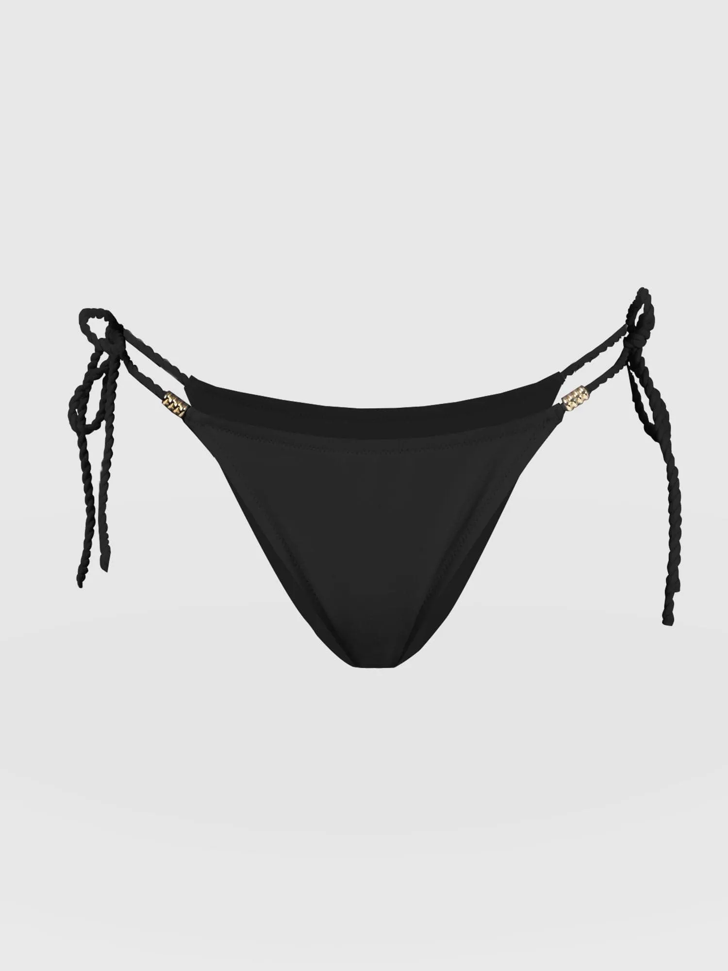 Alba Tie Side Bikini Bottom - Black