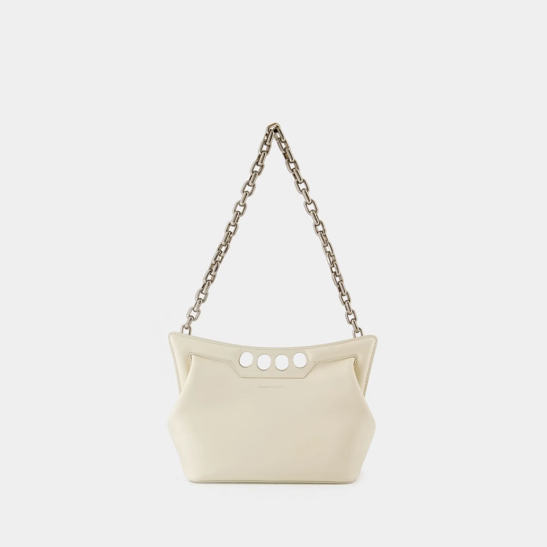 Alexander McQueen  The Small Peak Hobo Bag - Alexander McQueen - Leather - Soft Ivory