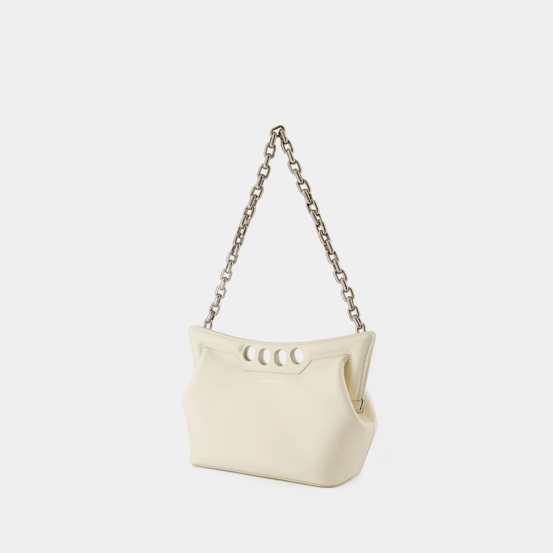 Alexander McQueen  The Small Peak Hobo Bag - Alexander McQueen - Leather - Soft Ivory