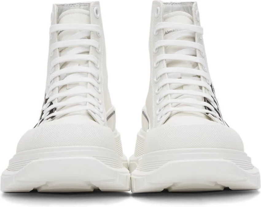 Alexander McQueen White Tread Slick High Sneakers