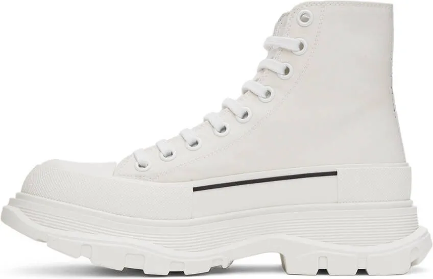 Alexander McQueen White Tread Slick High Sneakers