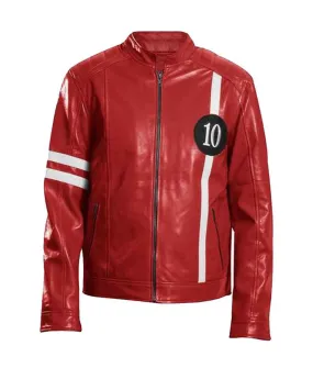 Alien Force Tom Holland Ben 10 Red Leather Jacket