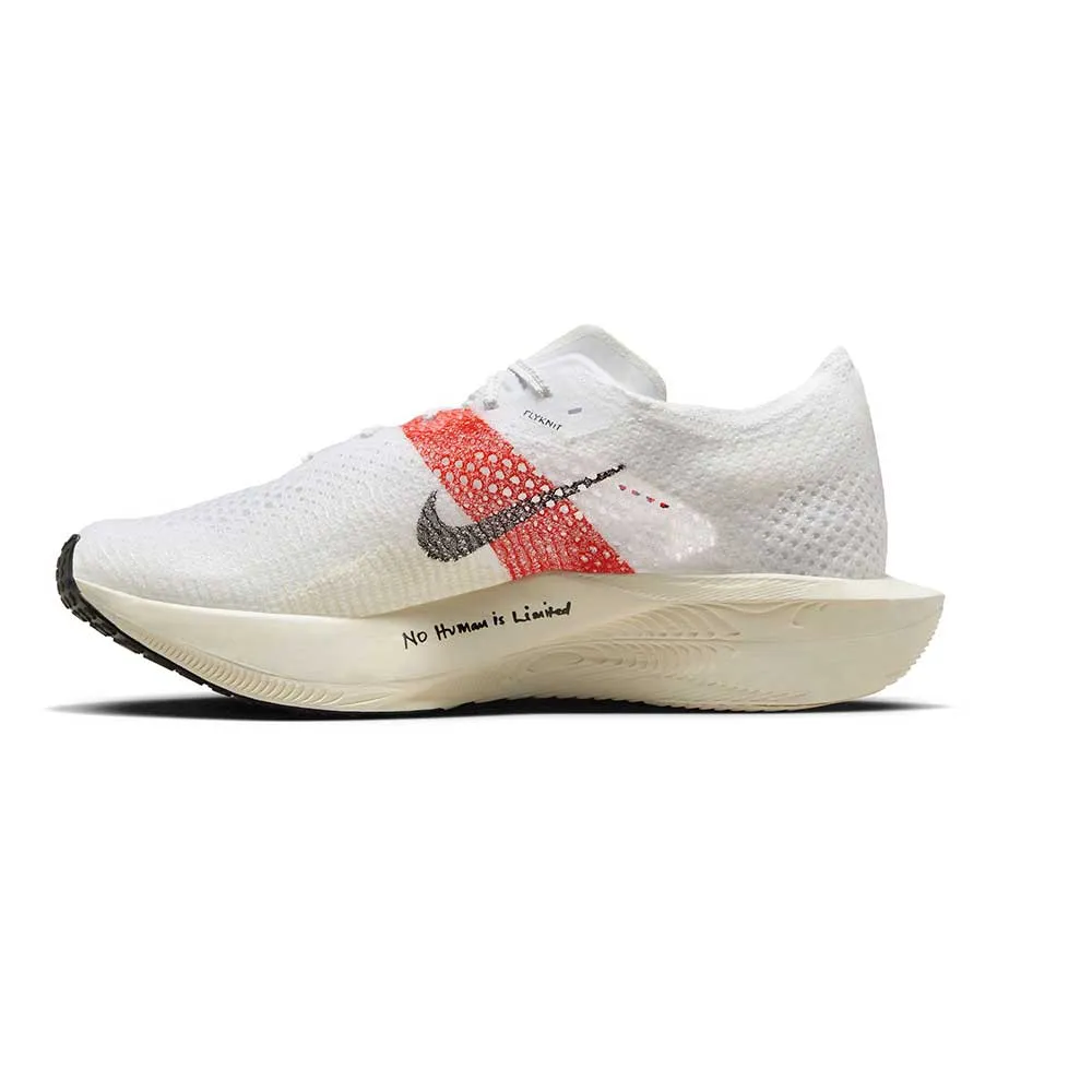 All Gender Nike ZoomX Vaporfly Next% 3 Eliud Kipchoge Running Shoe - White/Black/Chili Red - Regular (D)