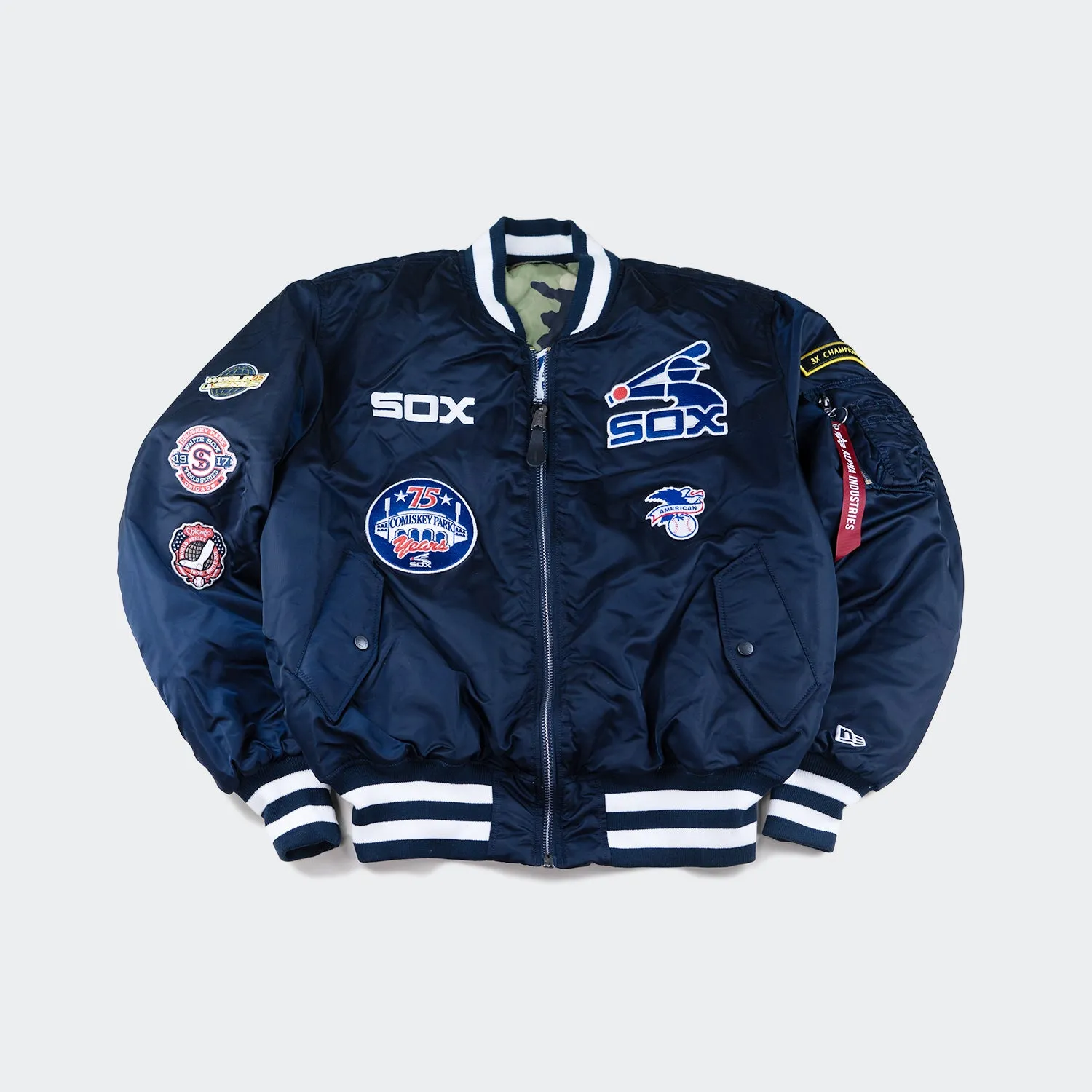 Alpha Industries x New Era Chicago White Sox MA-1 Bomber Jacket Navy