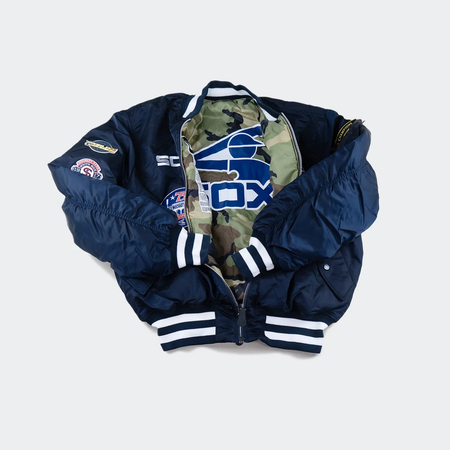 Alpha Industries x New Era Chicago White Sox MA-1 Bomber Jacket Navy