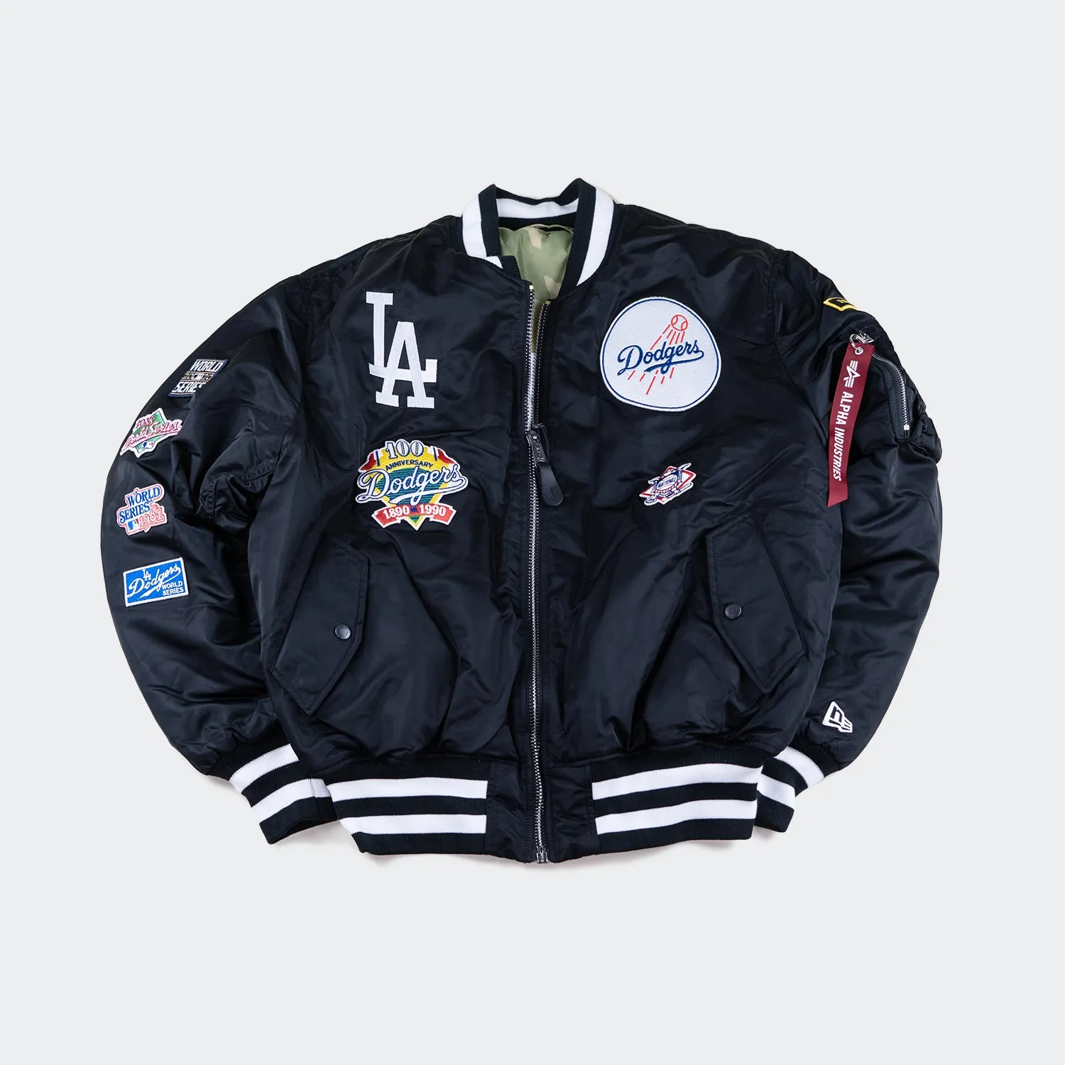 Alpha Industries x New Era Los Angeles Dodgers MA-1 Bomber Jacket Black