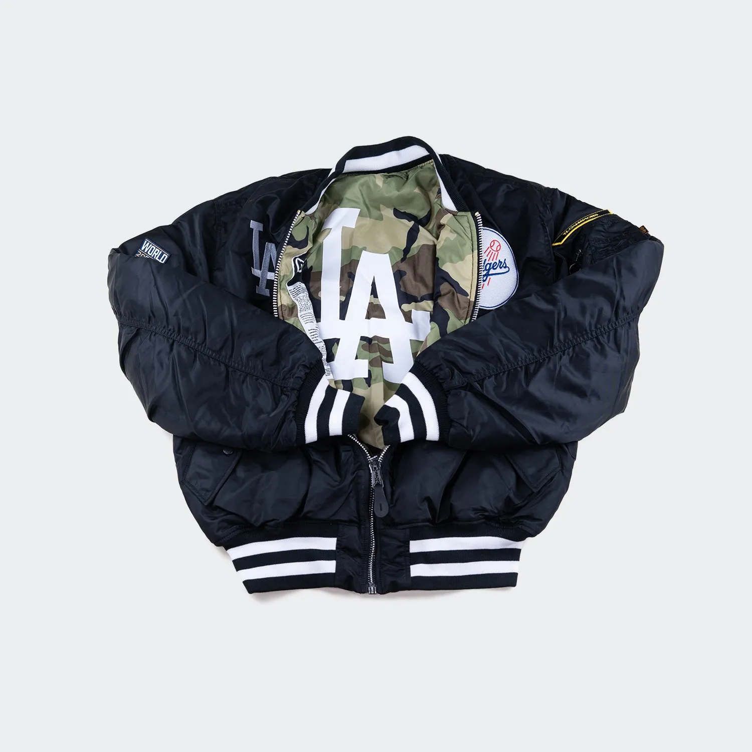 Alpha Industries x New Era Los Angeles Dodgers MA-1 Bomber Jacket Black