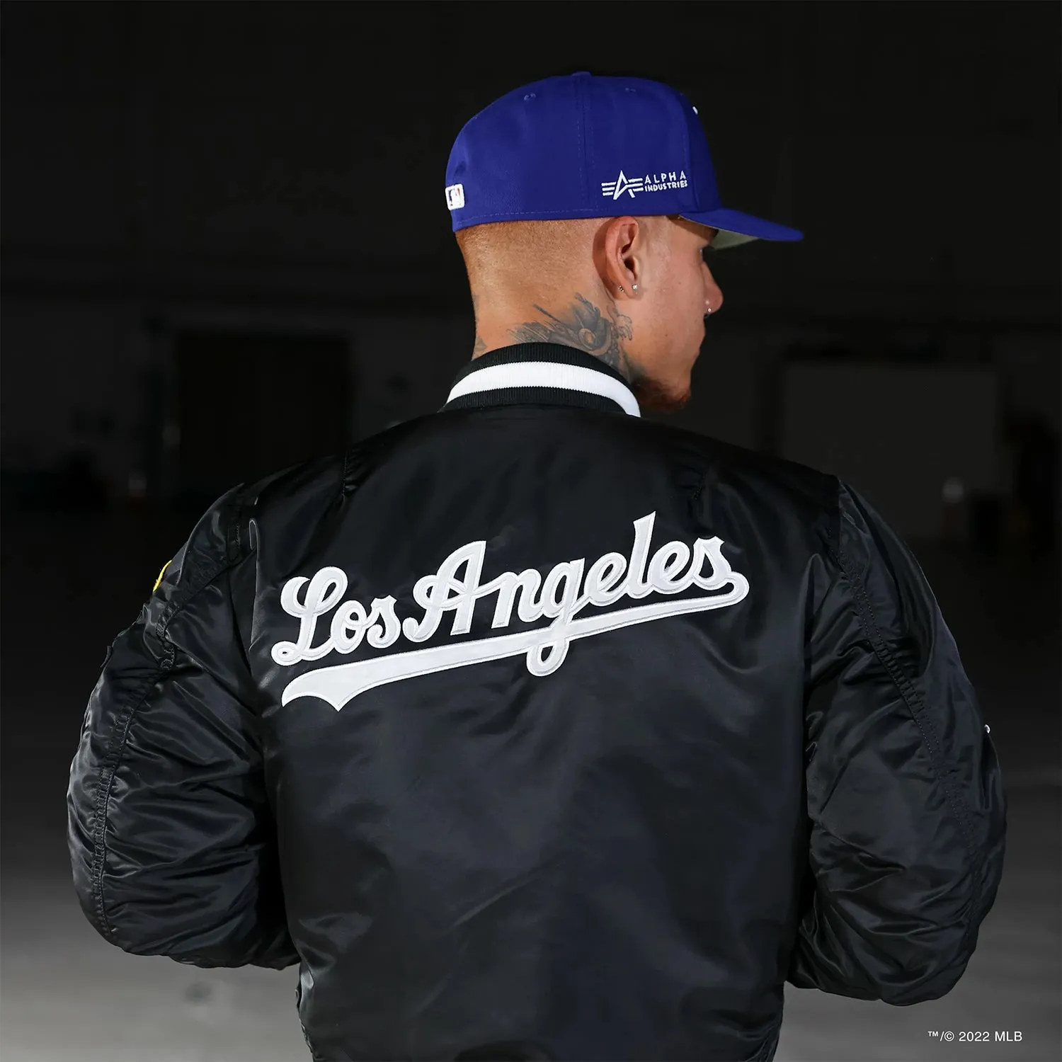 Alpha Industries x New Era Los Angeles Dodgers MA-1 Bomber Jacket Black