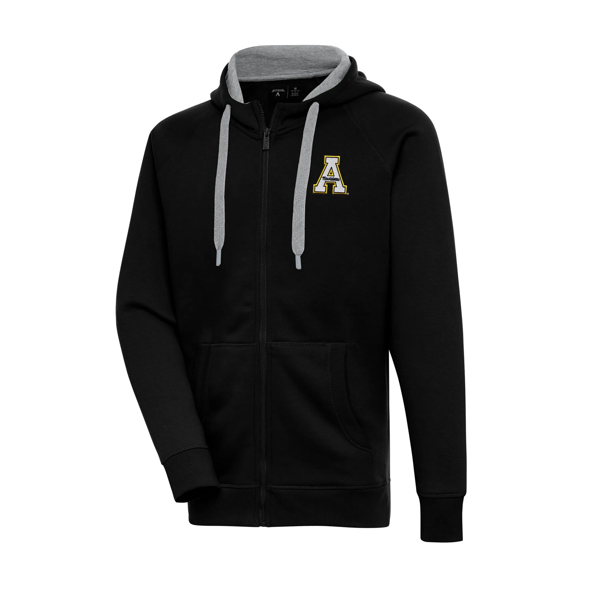 Antigua Appalachian State Mountaineers Black Big & Tall Victory Full-Zip Hoodie Jacket