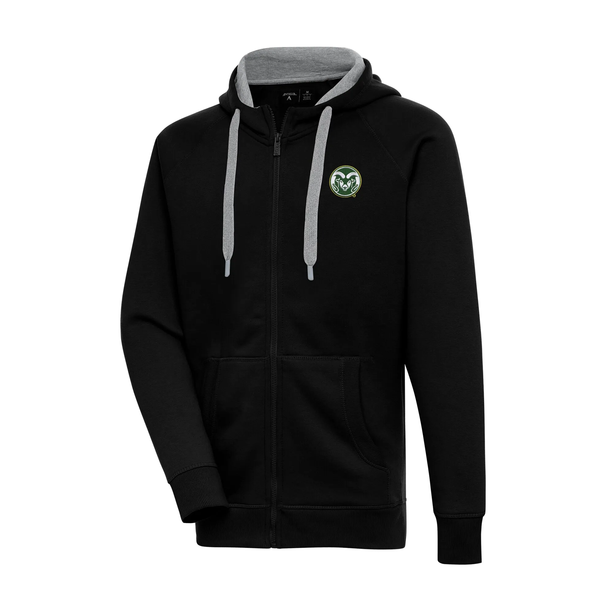 Antigua Colorado State Rams Black Big & Tall Victory Full-Zip Hoodie Jacket