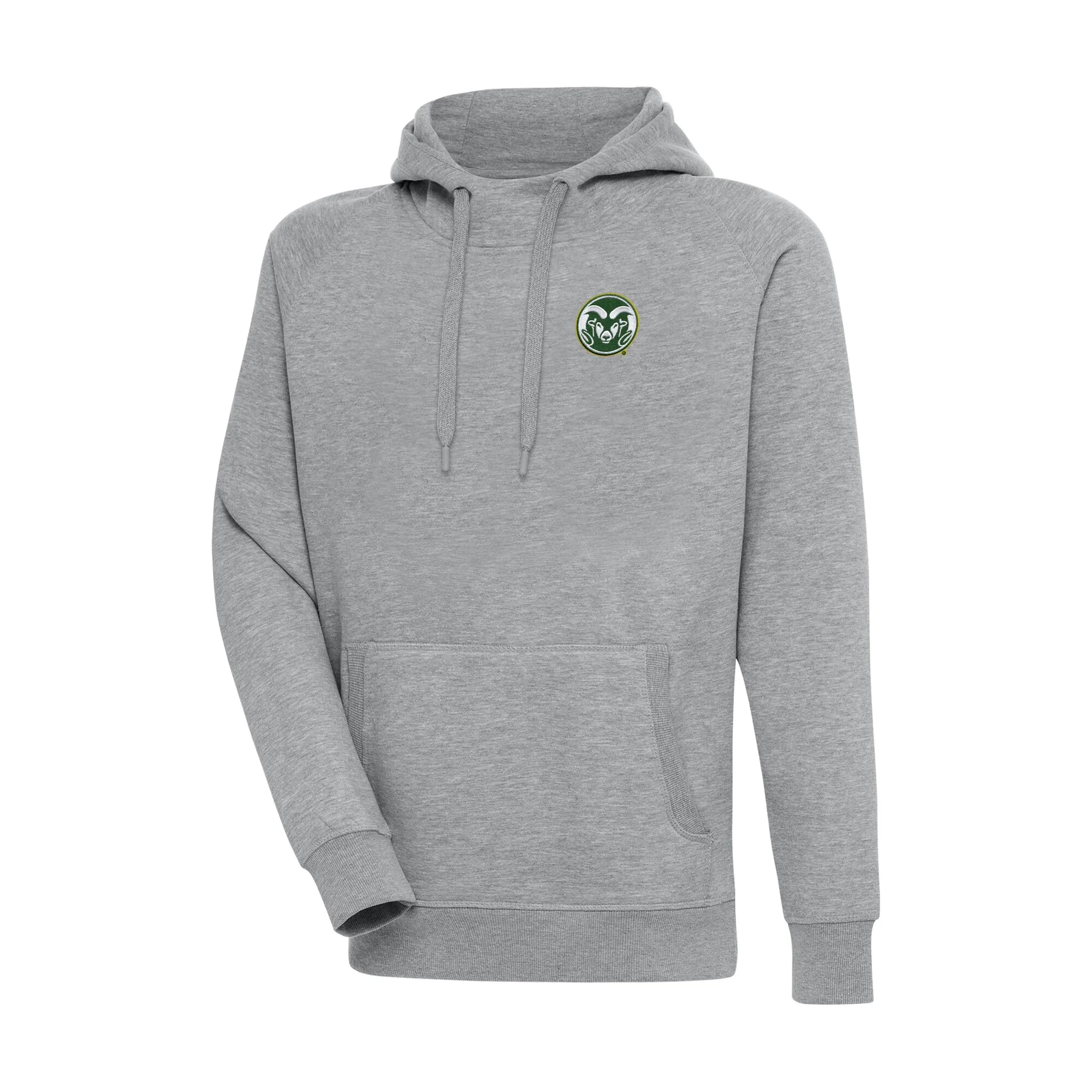 Antigua Colorado State Rams Heather Gray Big & Tall Victory Raglan Pullover Hoodie