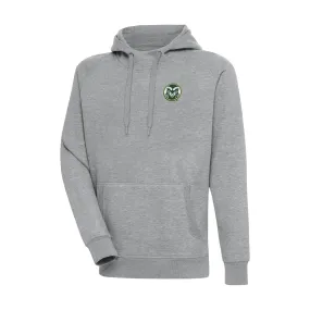 Antigua Colorado State Rams Heather Gray Big & Tall Victory Raglan Pullover Hoodie