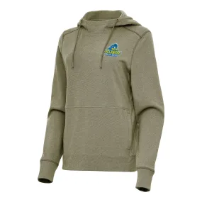 Antigua Delaware Fightin' Blue Hens Women's Olive Justice Pullover Hoodie