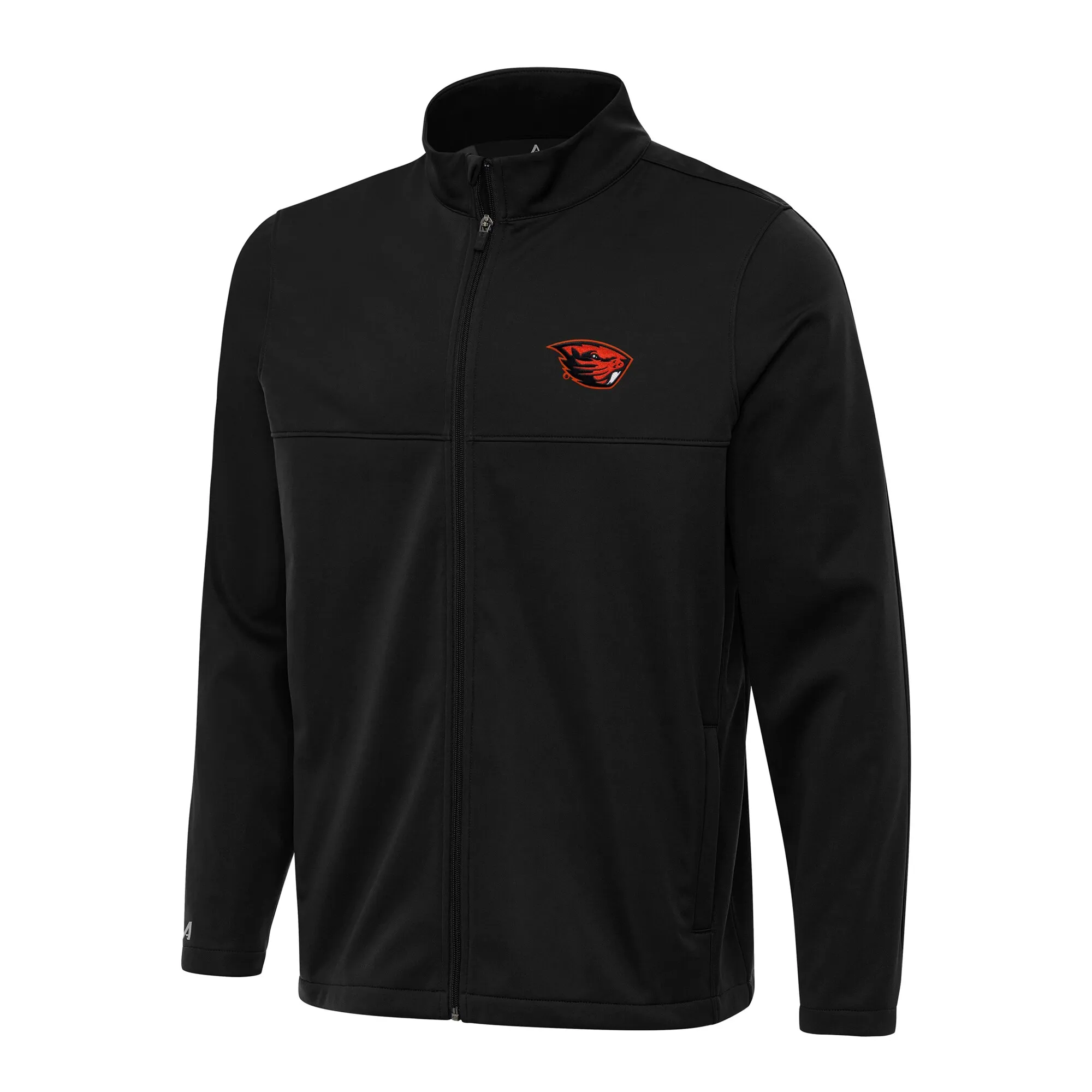 Antigua Oregon State Beavers Black Links 2 Full-Zip Golf Jacket