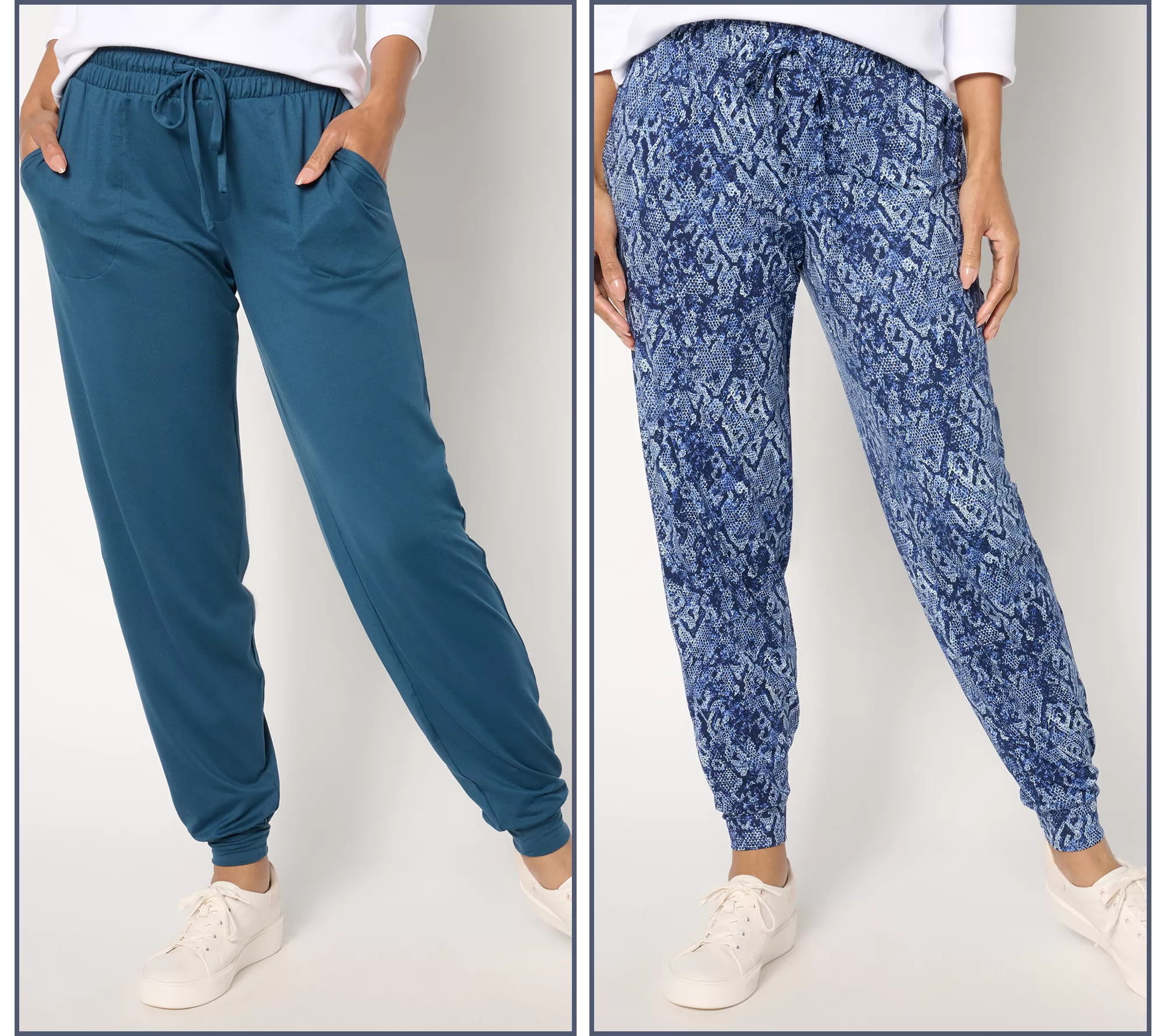 AnyBody Lounge Tall Lush Jersey Set of Two Joggers