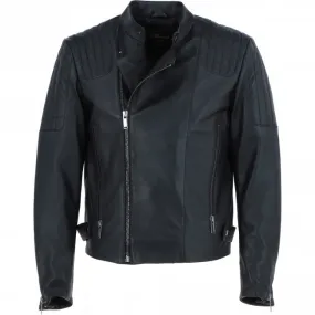 Ashwood Leather Vegetable Tanned Side Zip Biker Jacket - Black: AWM-1716