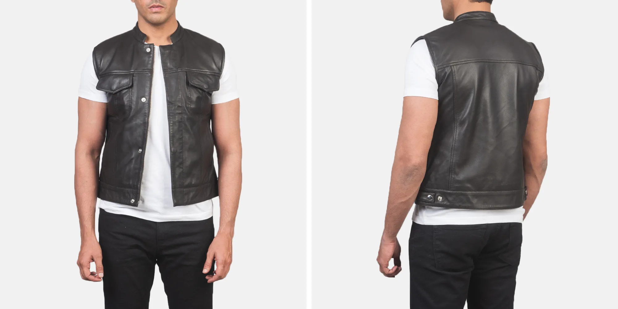 Atlas Moto Brown Leather Vest