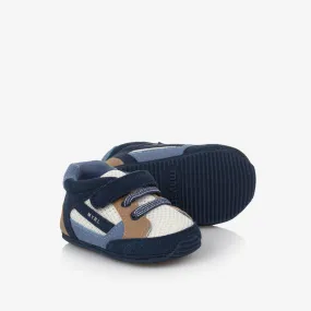 Baby Boys Blue Pre-Walker Trainers