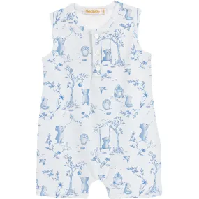 Baby Club Chic Toile De Jouy Blue Romper