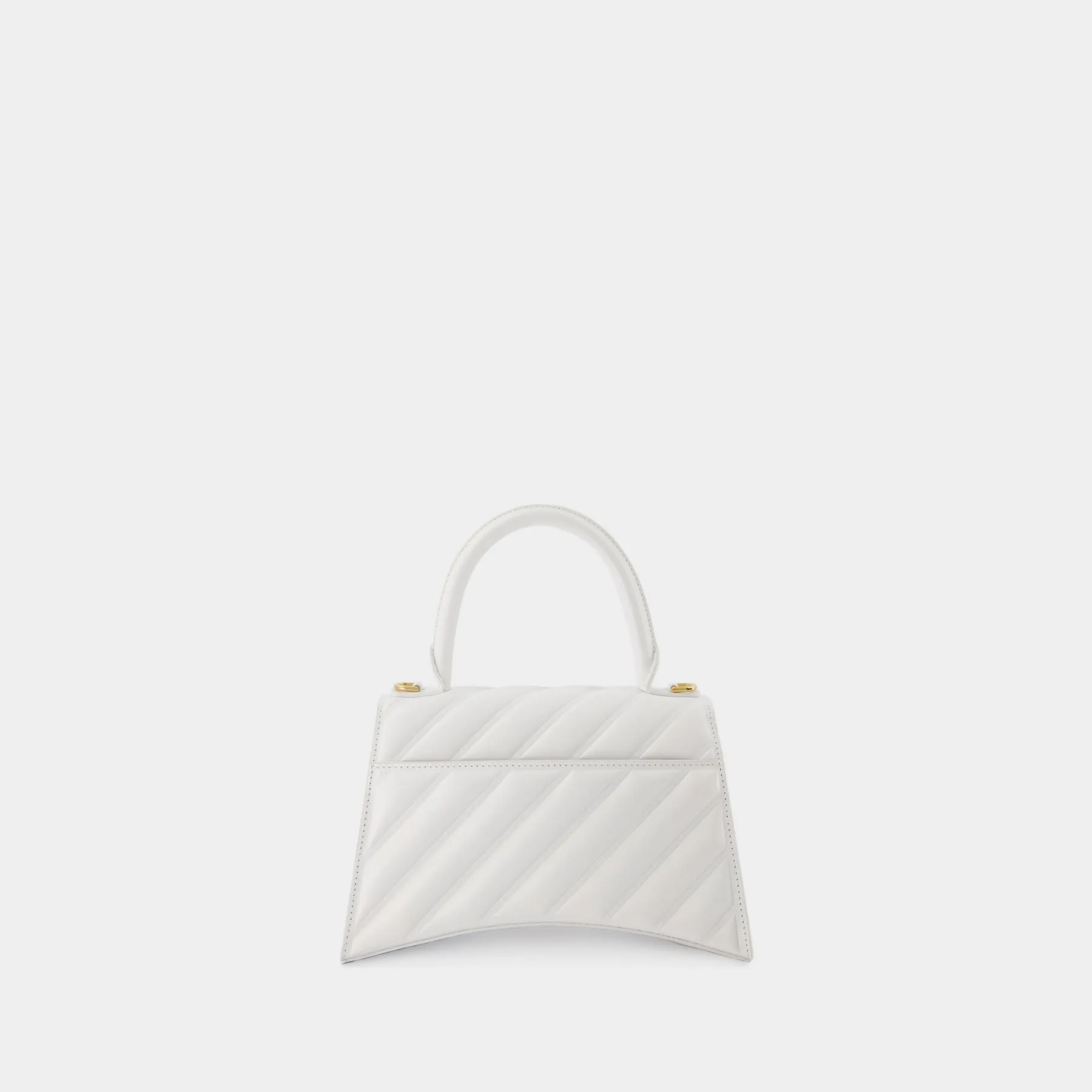 Balenciaga  Hourglass Bag in White Quilted Leather