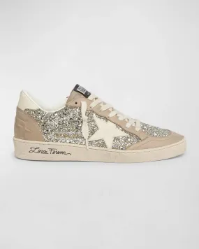 Ballstar Glitter Suede Low-Top Sneakers