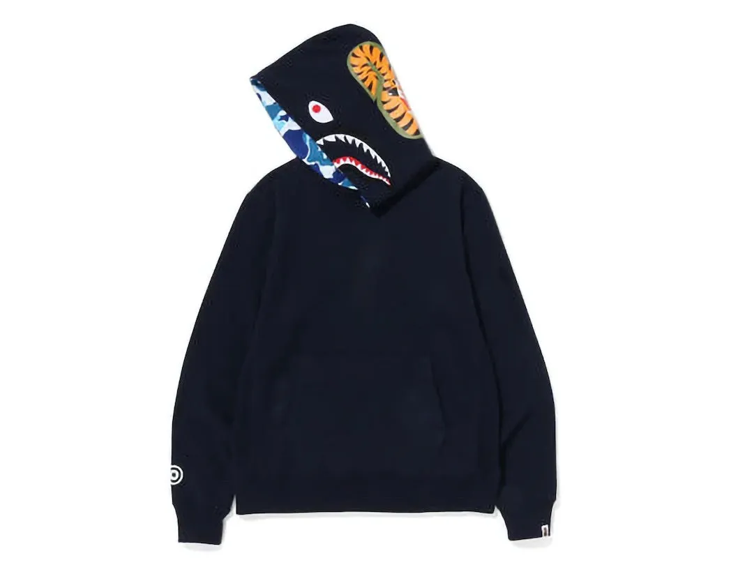 BAPE SHARK PULLOVER HOODIE NAVY