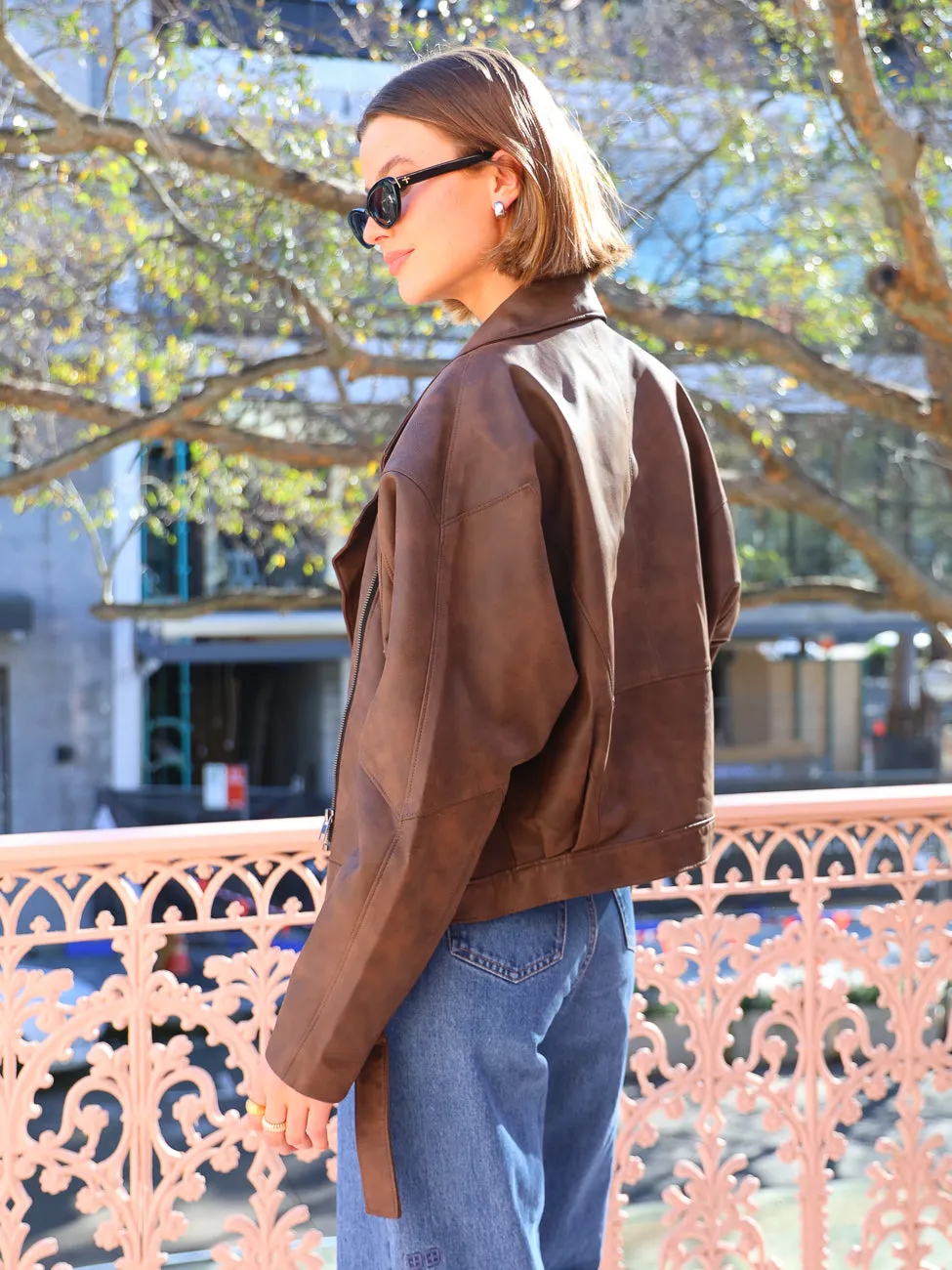 Bec & Bridge Davie Bomber in Chestnut