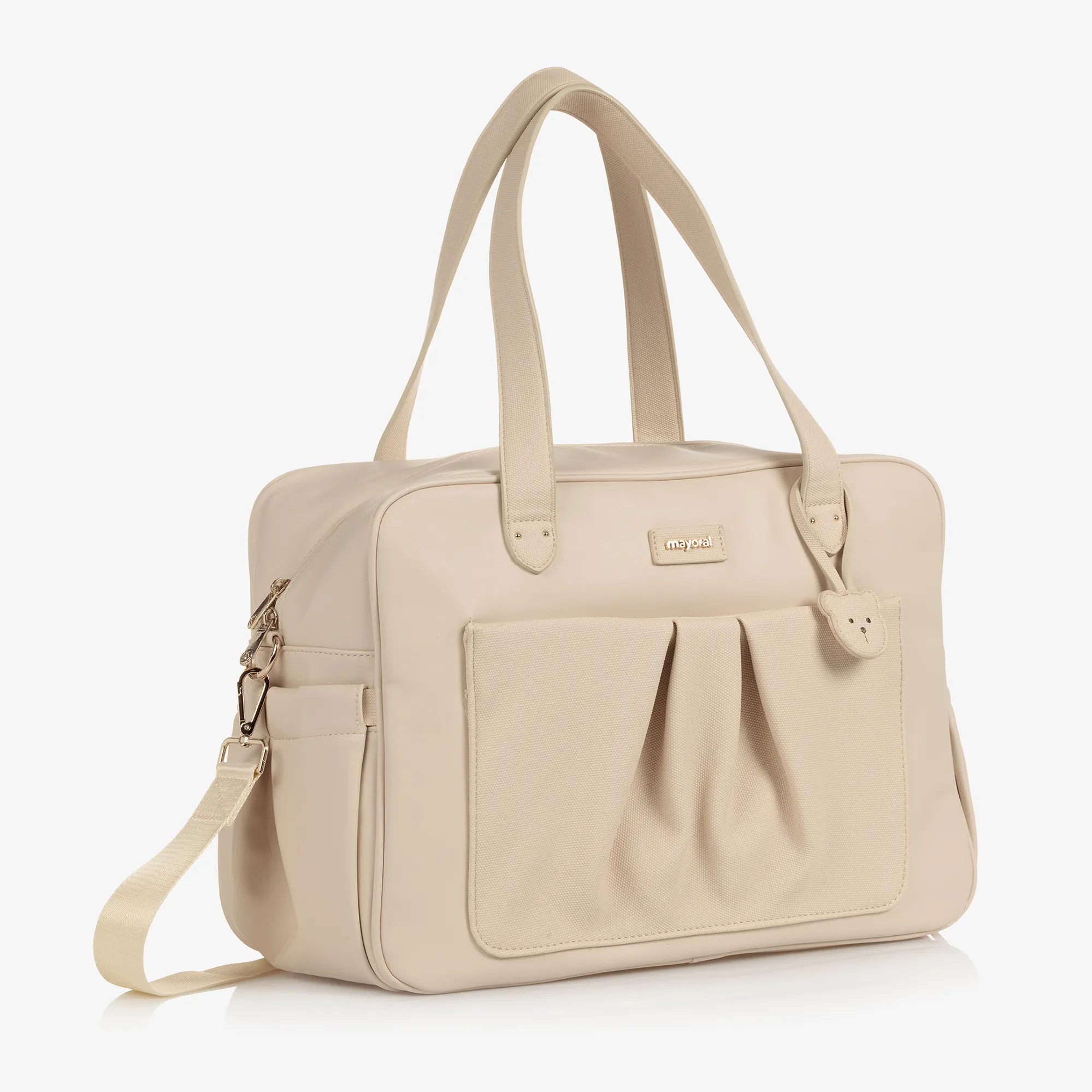 Beige Faux Leather Changing Bag (40cm)