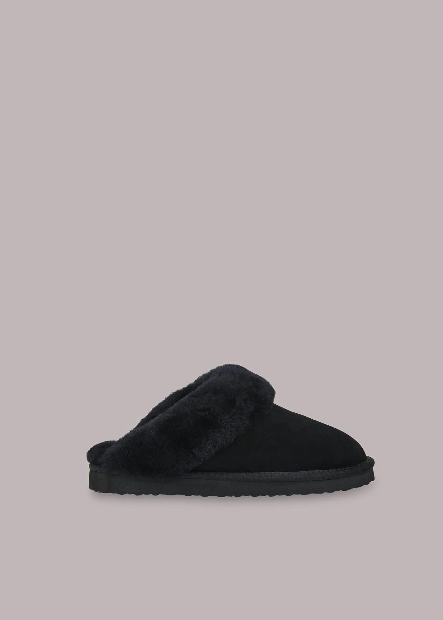 Black Emilia Cuff Slipper