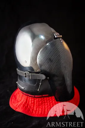 Blackened Italian Bascinet Helmet