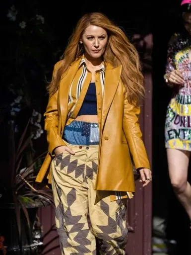 Blake Lively It Ends with Us Leather Jacket