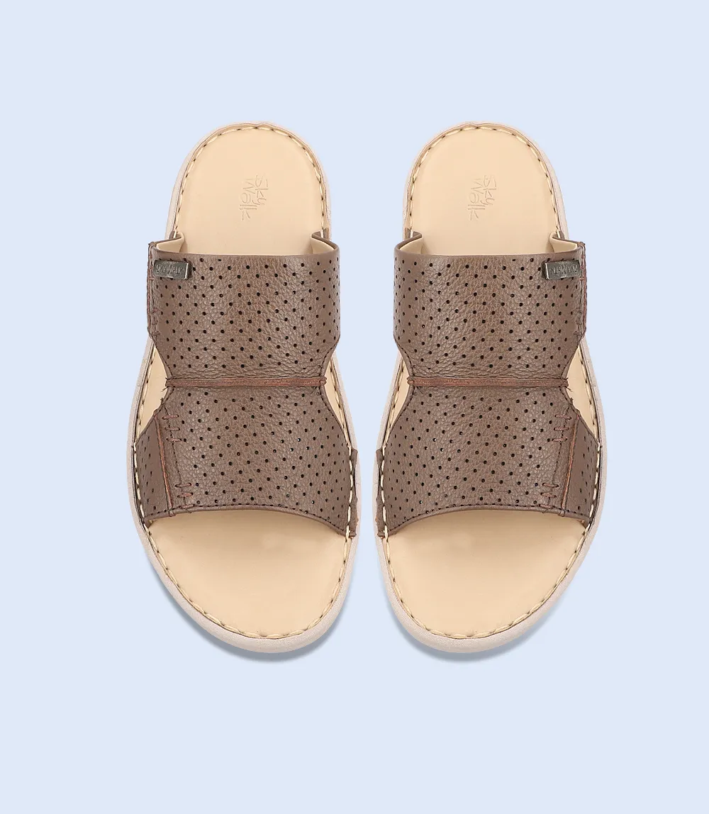 BM3885-BROWN-Men Comfort Slipper