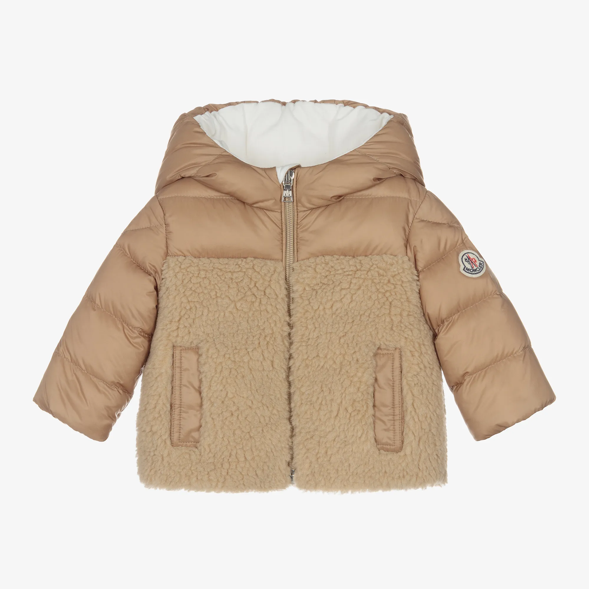 Brown Teddy Fleece Amin Hooded Coat