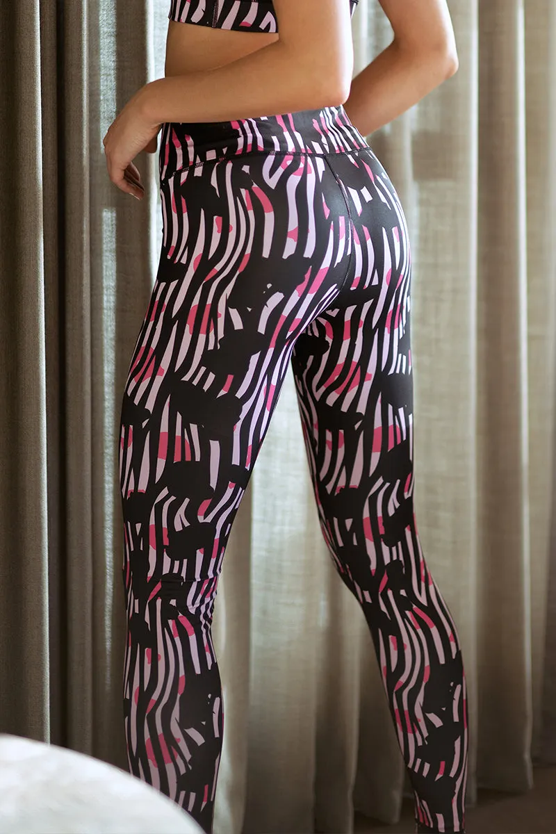 Bubbly Mixed Animal Print Active Leggings