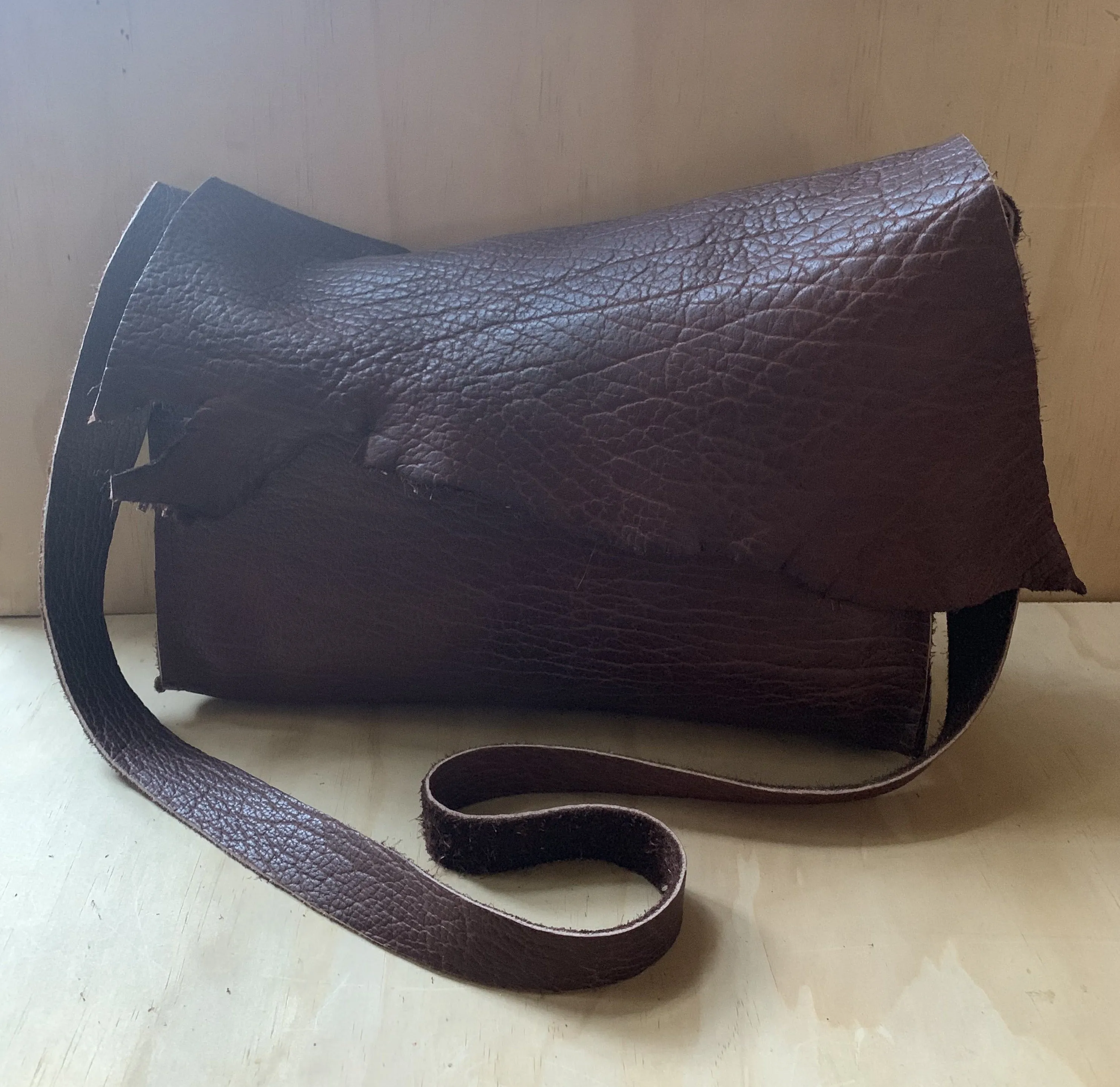 buffalo leather bag-chocolate