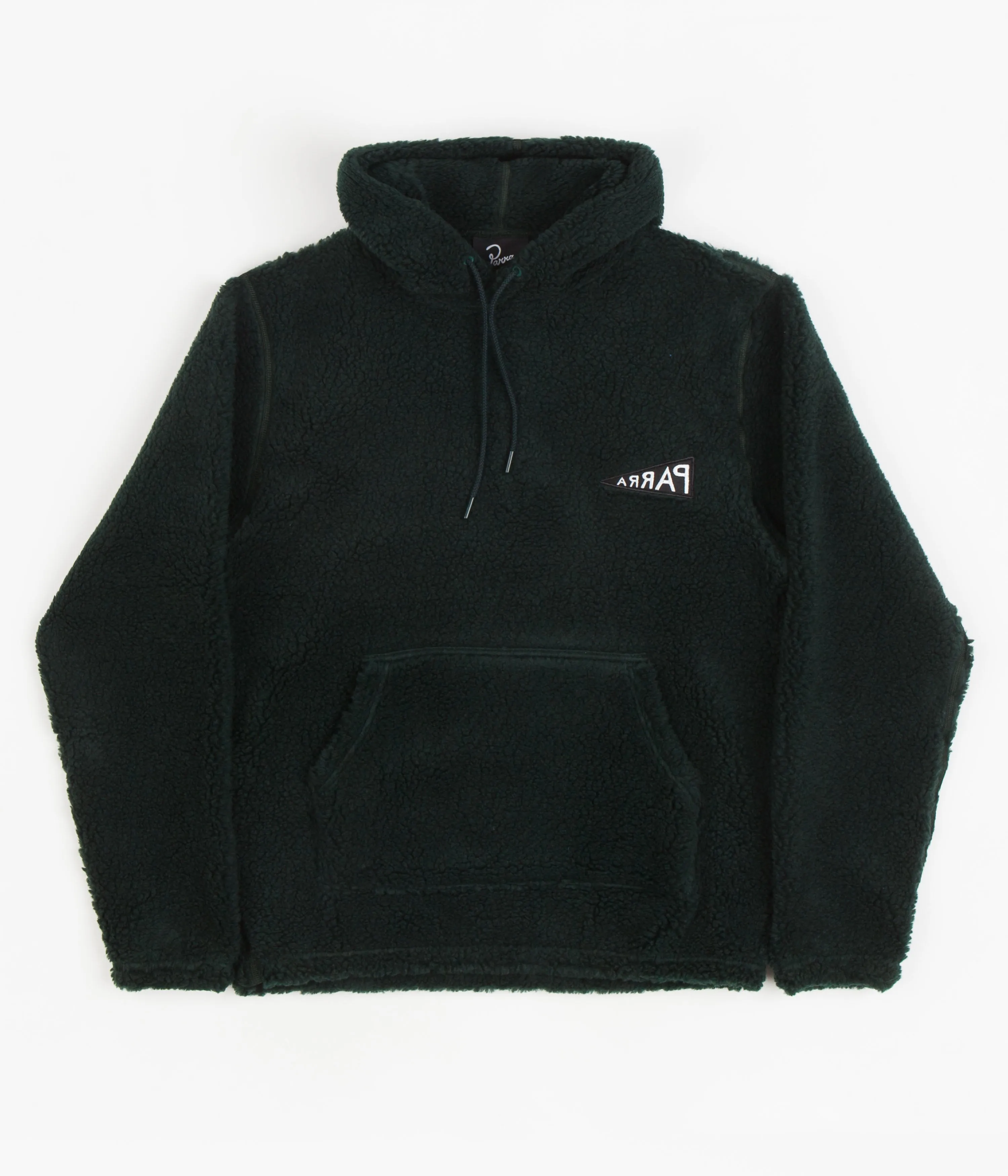 by Parra Mirrored Flag Logo Hooded Fleece - Pine Green