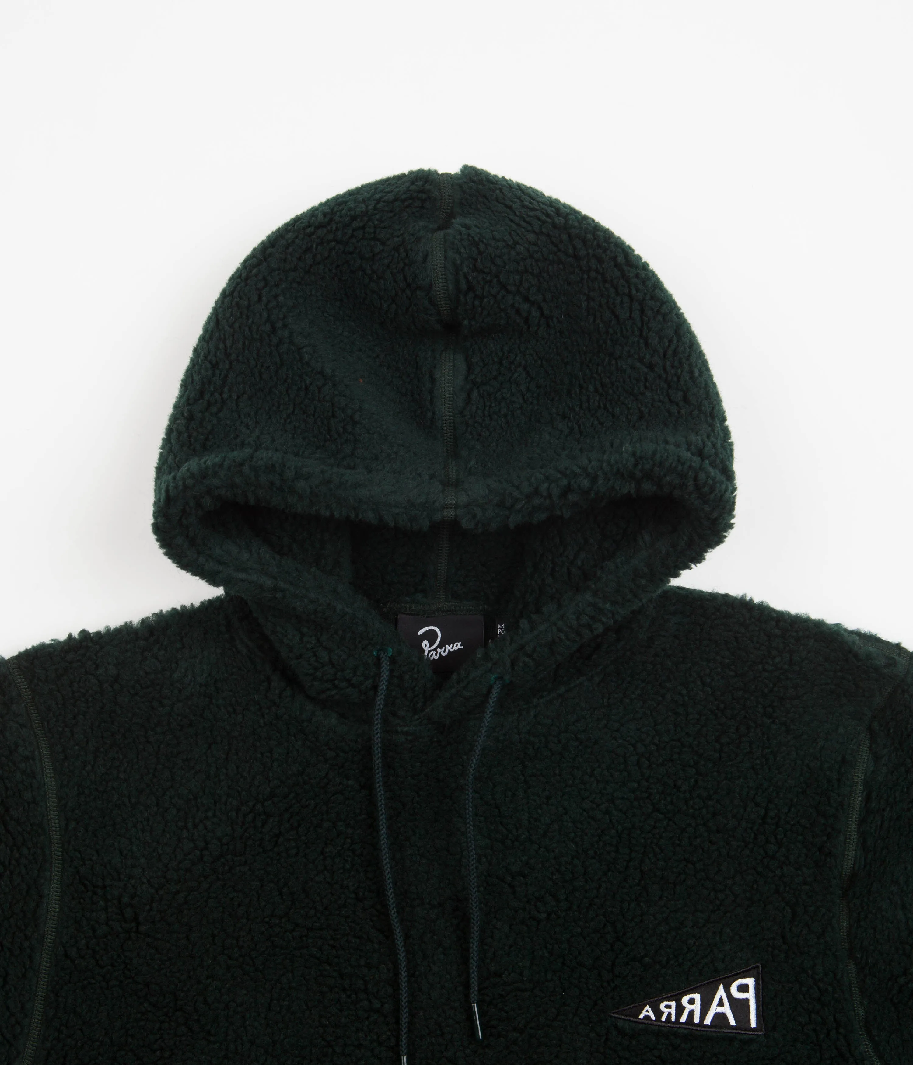 by Parra Mirrored Flag Logo Hooded Fleece - Pine Green