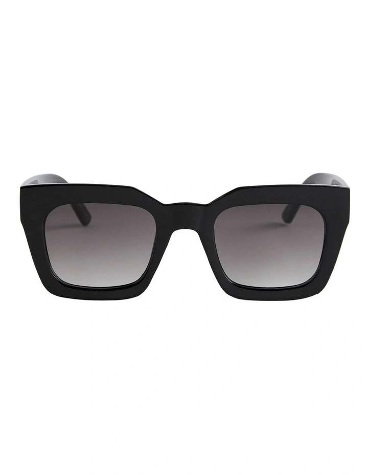 Caitlin Rectangle Sunglasses in Black